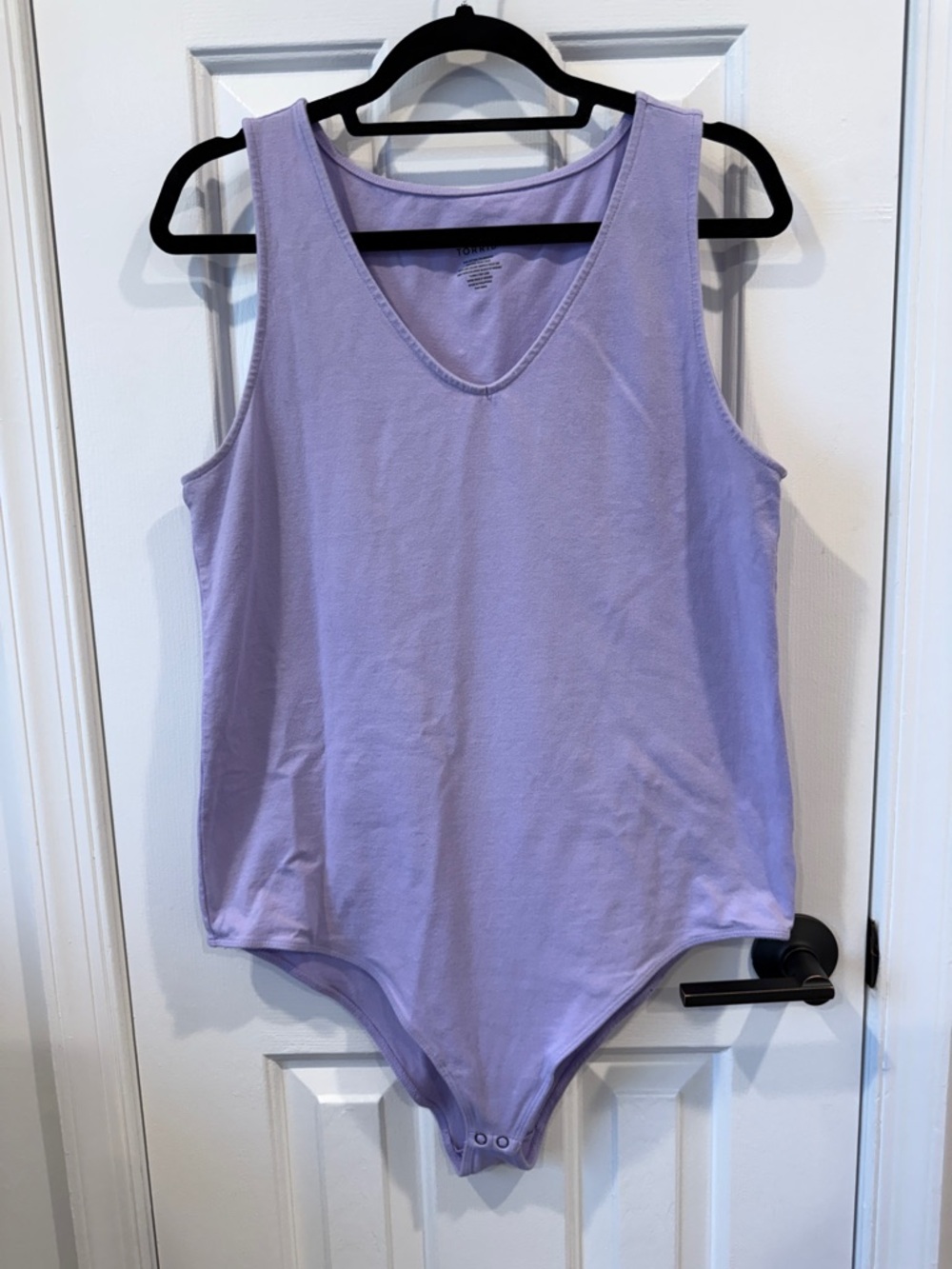 torrid Lavender V‑Neck Sleeveless Bodysuit